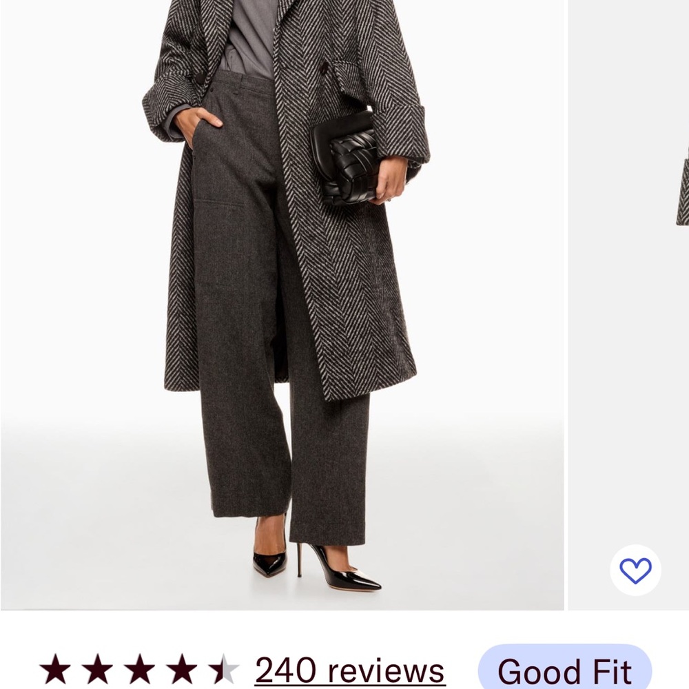 NVLT brand: Women's Black Herringbone Coat, size Medium - Picture 5 of 5